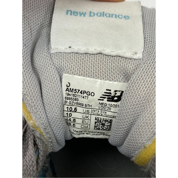 New Balance All Coast Shoe's Men's Sneakers AM574PGO (Grey/Orange), size 10.5 - Picture 12 of 12